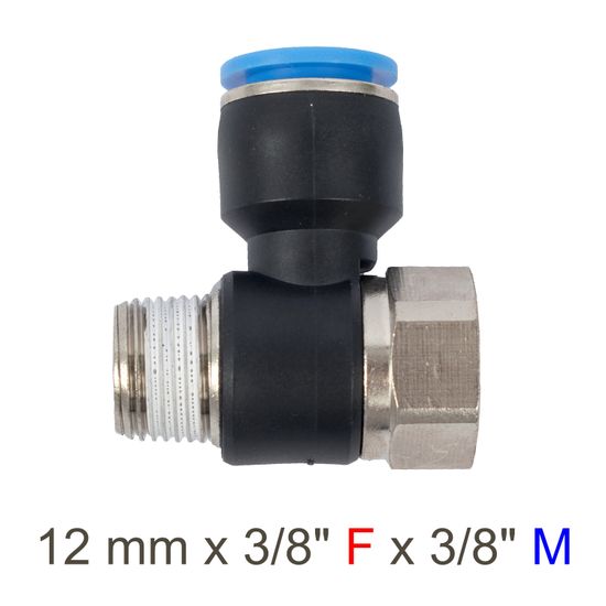 Pu Hose Fitting Tee 12mm X 3/8'f X 3/8'm